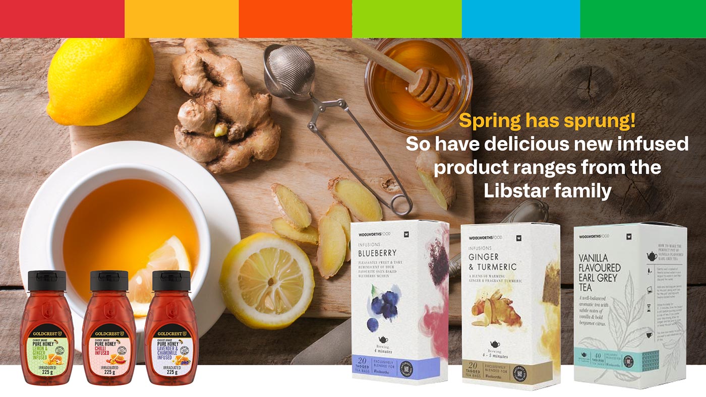 The new Goldcrest Honey range and the Woolworths Infusion tea range from Cape Herb & Spice